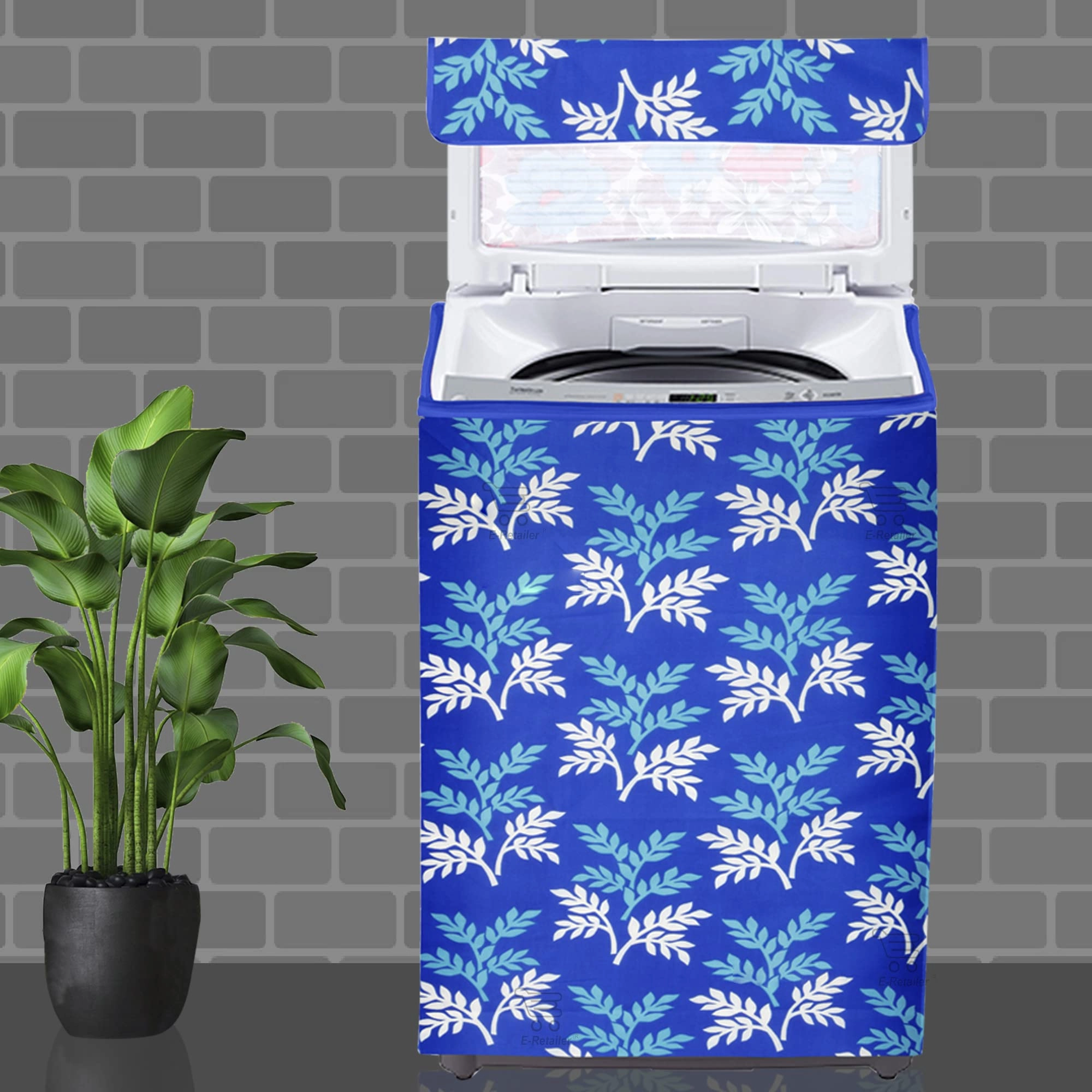 PVC Waterproof Front Load Washing Machine Cover - 5KG to 7.5KG Blue