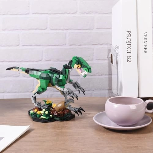 Velociraptor Dinosaur Building Set (DWA028) - 437PCS Blue