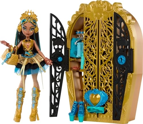 Monster High Cleo De Nile Doll - Skulltimate Secrets Dress-Up Closet 19+ Surprises