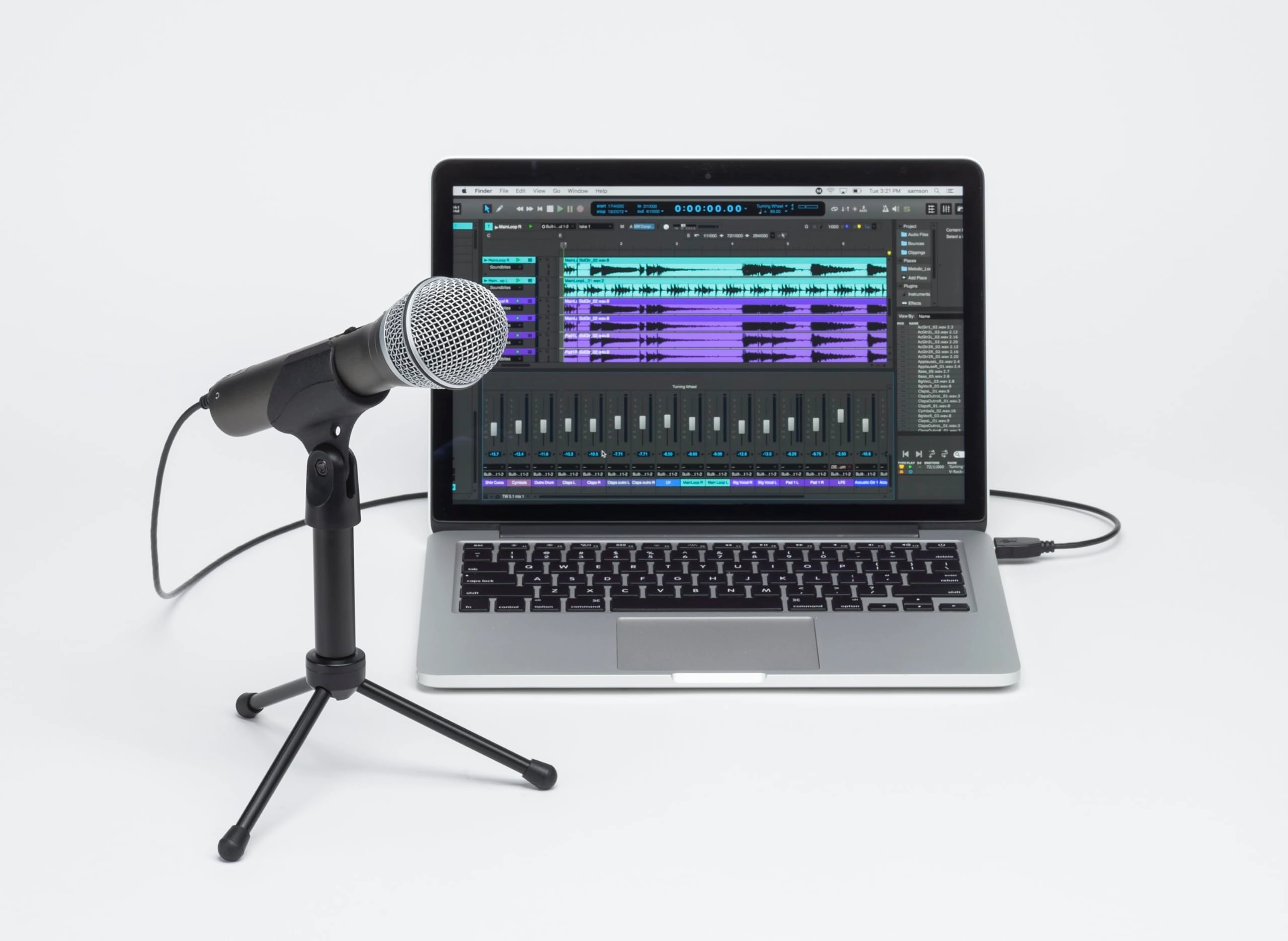 Q2U USB+XLR Microphone + ASVS4B + USB 2.0 A Male to A Female Extension Cable + Cleaning Cloth