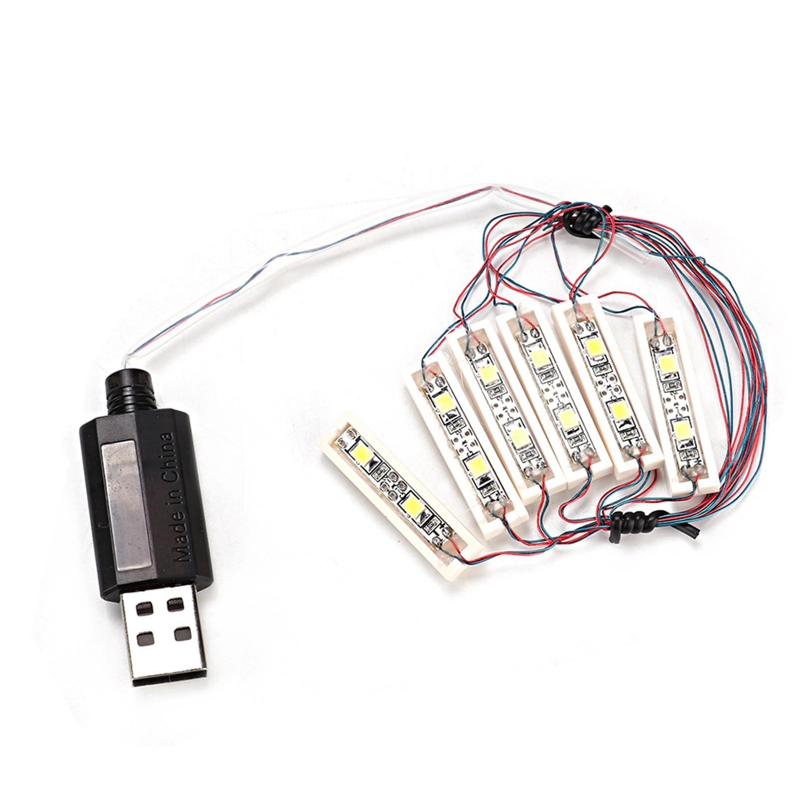 Ymiko 1x6 LED Down Lights - USB Powered Compatible with Lego Bricks