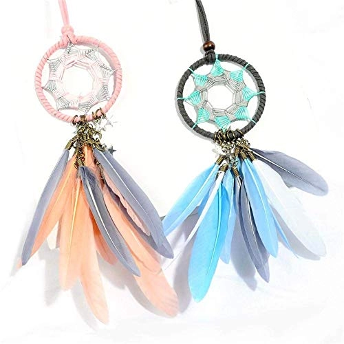 Dreamcatcher - Siderosphere, feathers, lines, wood beads.