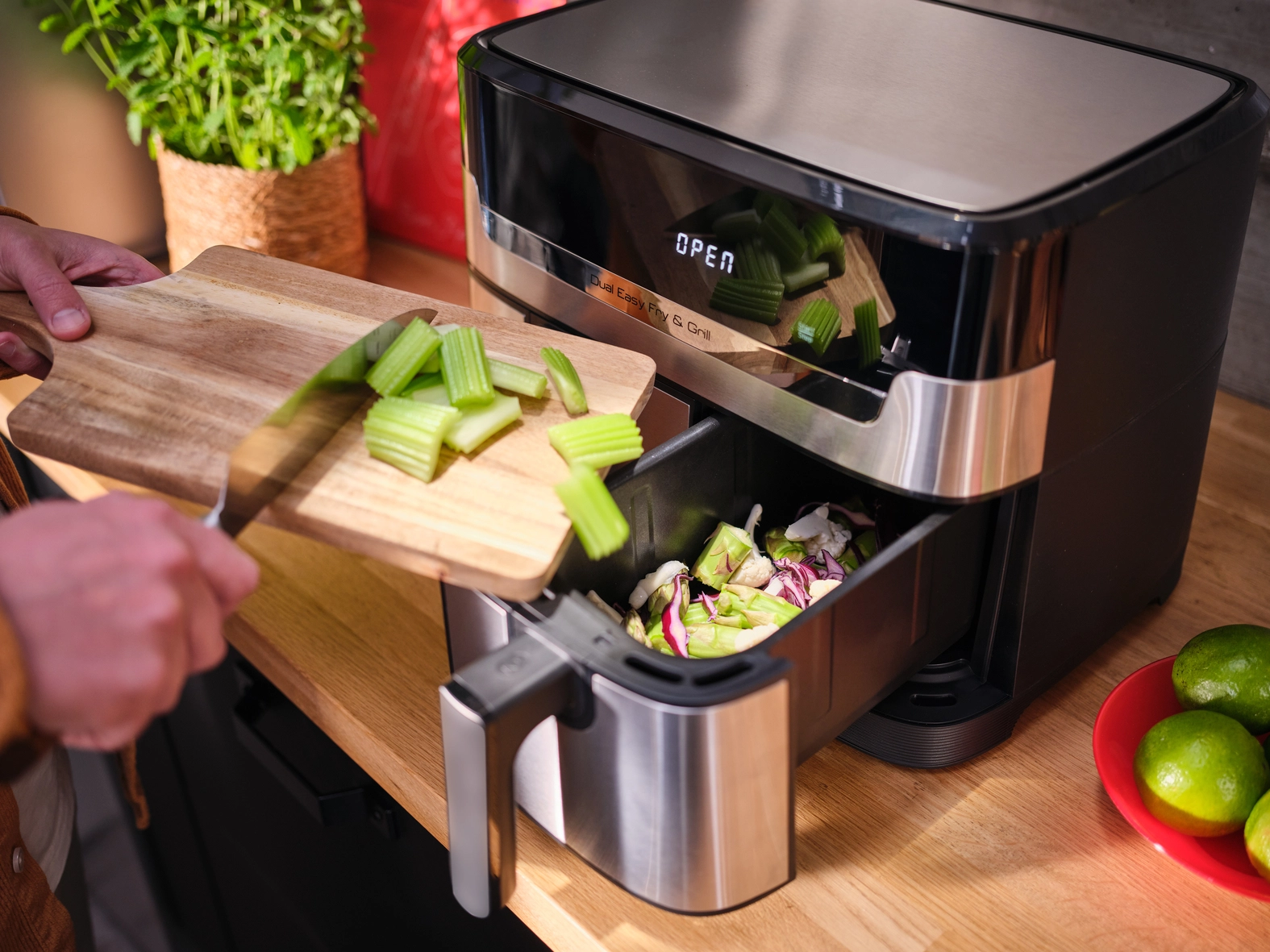 Double Easy Fryer & Grill EY905D28