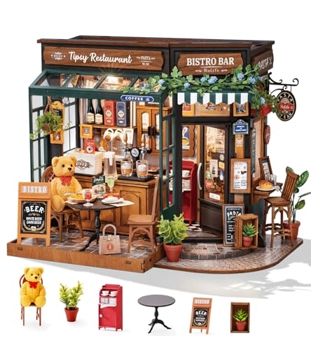 DIY Miniature Dollhouse Kit - Simon's Time Cafe