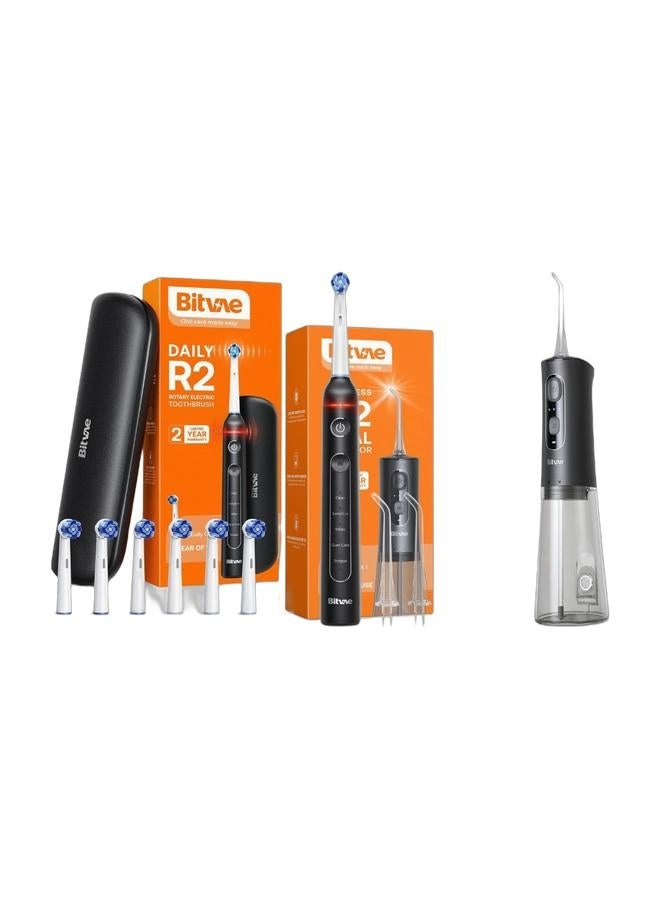 Bitvae BV R2 - 5 Cleaning Modes IPX7 Waterproof + BV C2 - 3 Cleaning Modes 260ML Water Tank