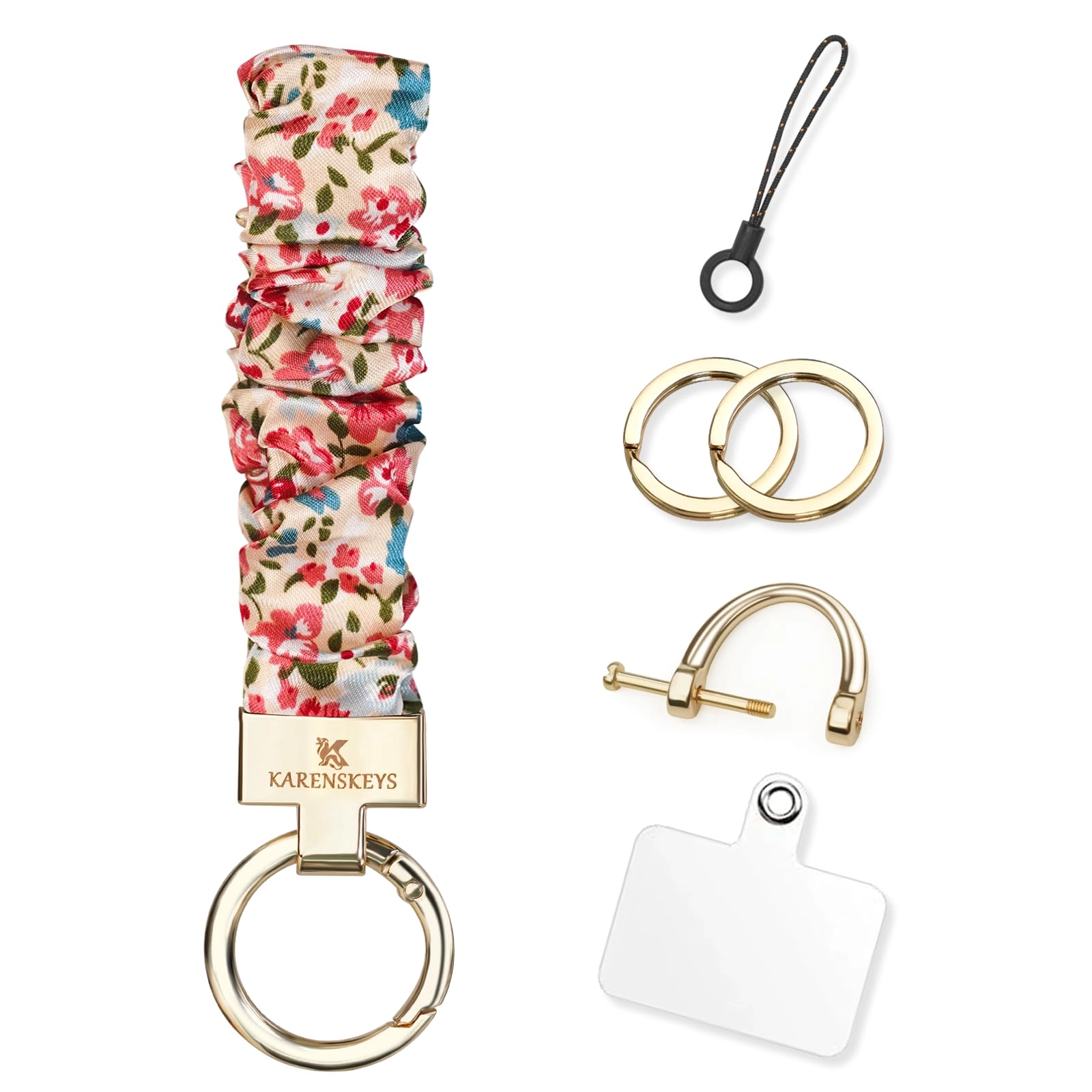 Scrunchie Keychain Wristlet - Colour