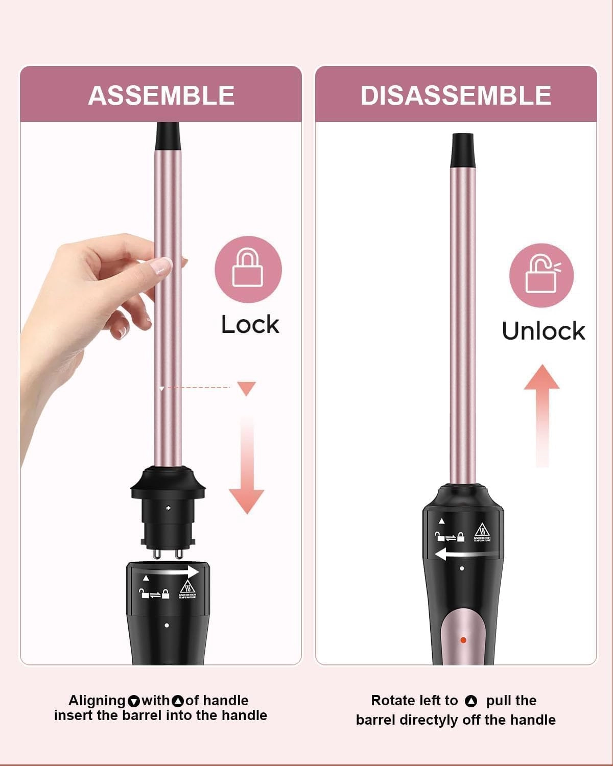 Curling Iron Wand - 0.35" & 1"