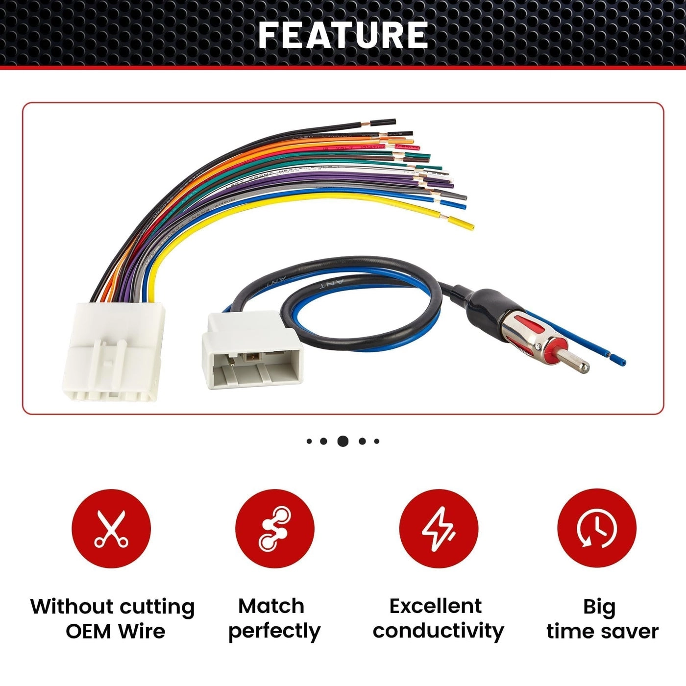 Car Radio Wiring Harness W/Antenna Adapter - 2008-2013 Nissan Armada Pathfinder Rogue 2011-2014 Subaru Impreza