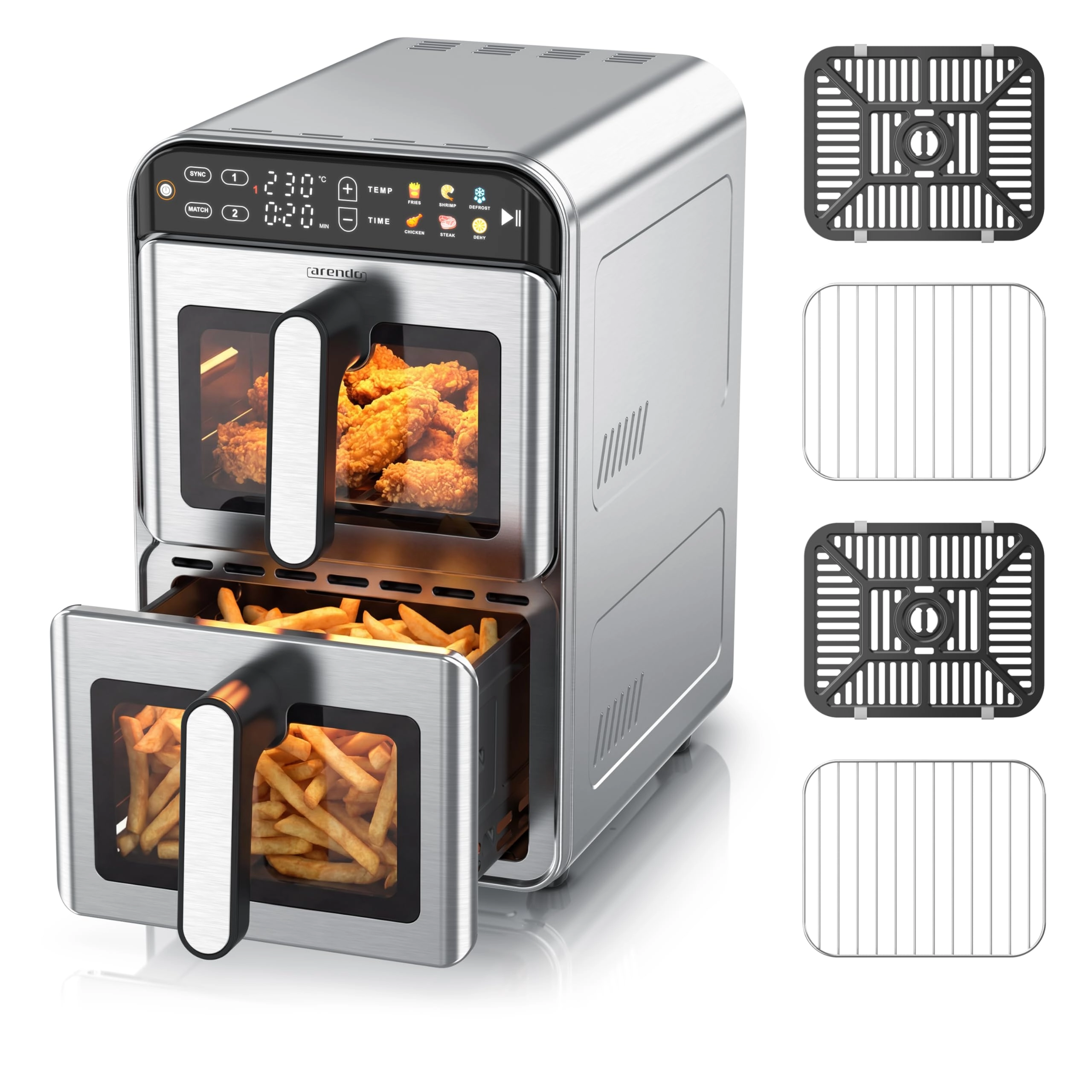 Arendo Double Deck Hot Air Fryer A308193x3