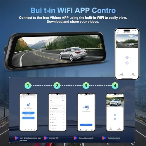 Rear View Mirror Camera - 4K + Backup Camera