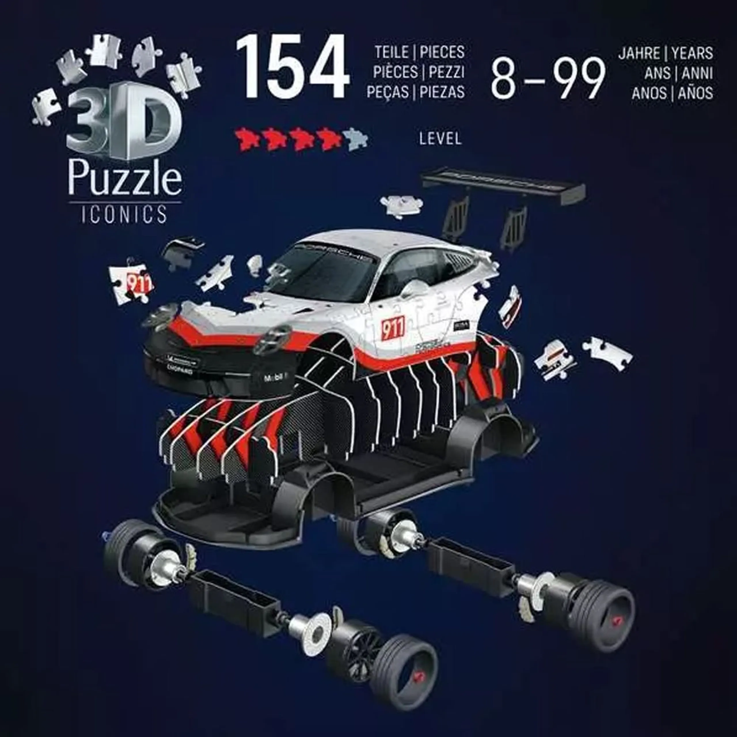 Porsche 911 GT3 3D Puzzle (622-12008039_8) - 154 pcs