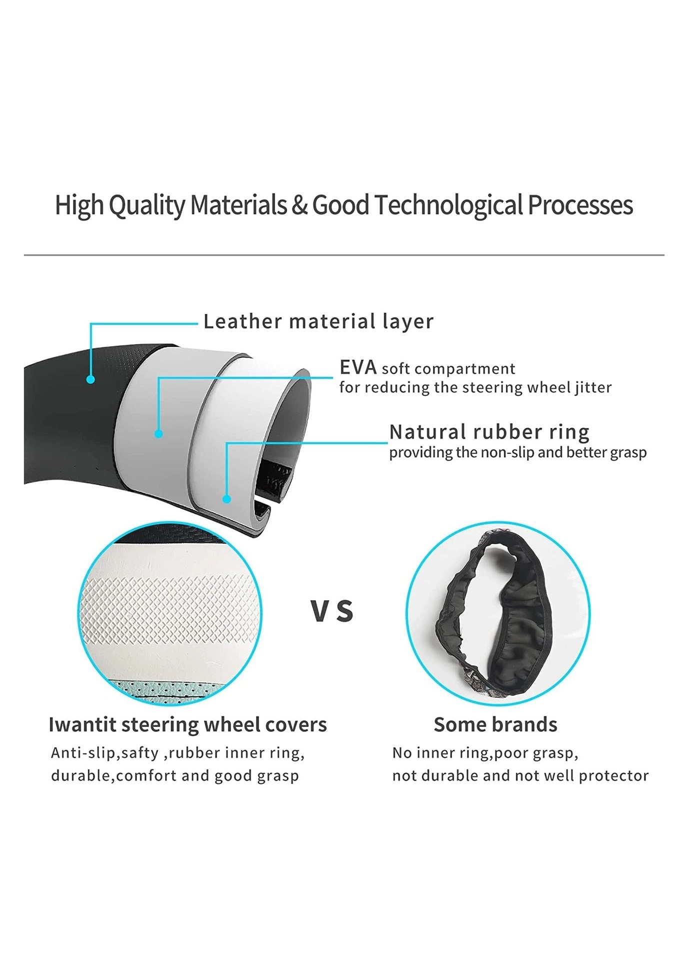 Steering Wheel Cover - Universal Fit 14.5 15 inches Fruit Green