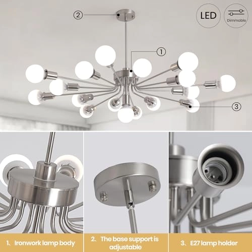 Sputnik Pendant Chandelier - Dimmable