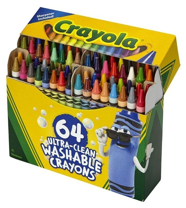 Crayola Ultra-Clean Washable Crayons - 64 Pcs