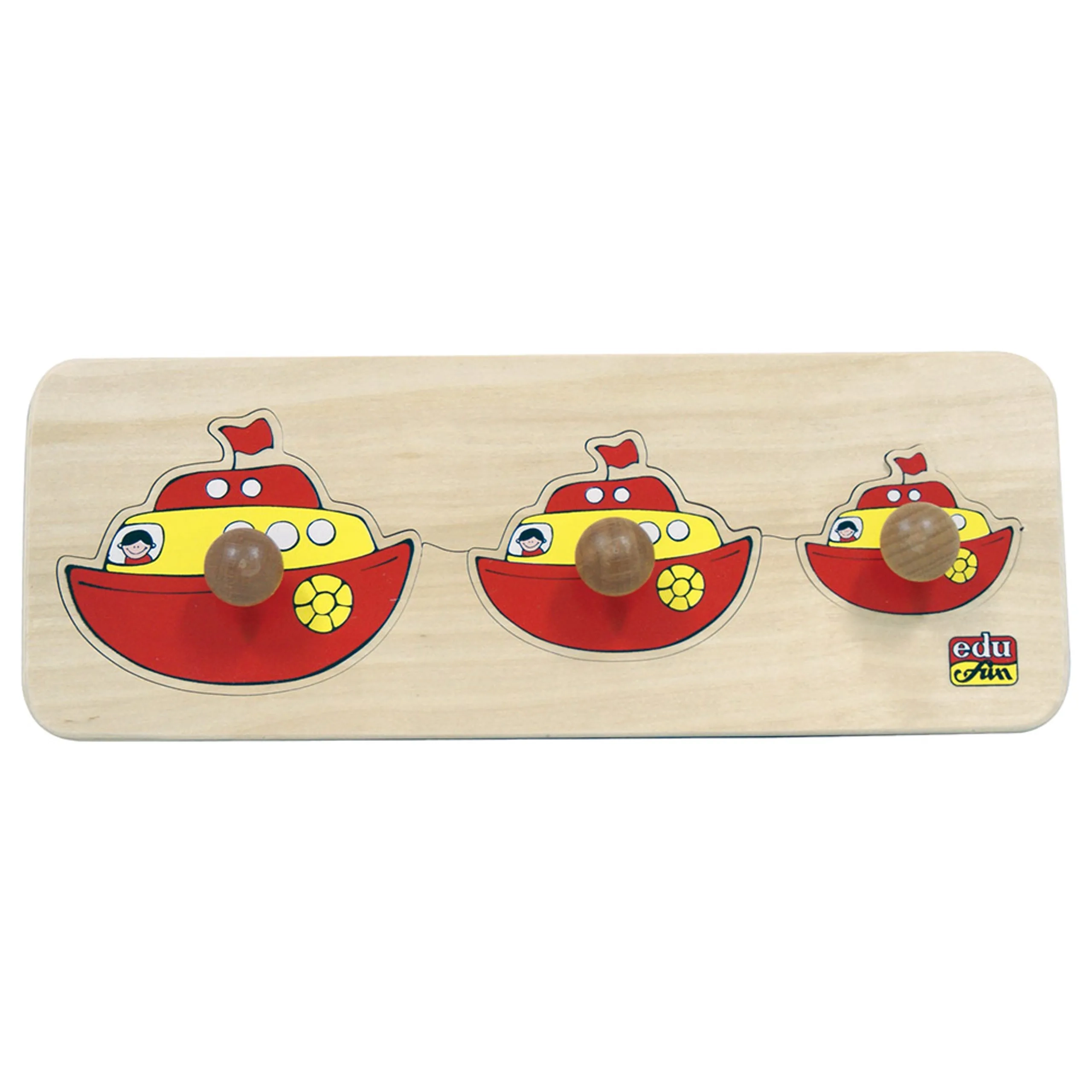 Edu Fun Wooden Board Who is Bigger - 2+ 4 pieces