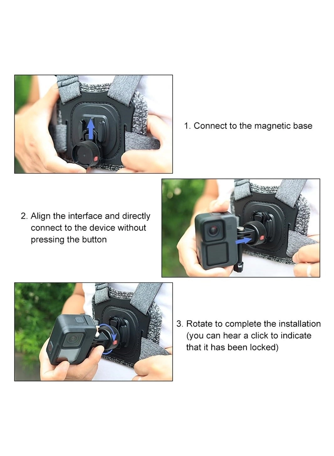 Magnetic Suction Adapter - Tripod Quick Release Base Mount Compatible with action cameras