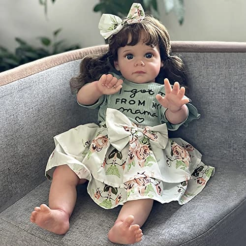 Reborn Doll - 22 Inches (55 cm) Vinyl Girl Sleeping Ages 3+