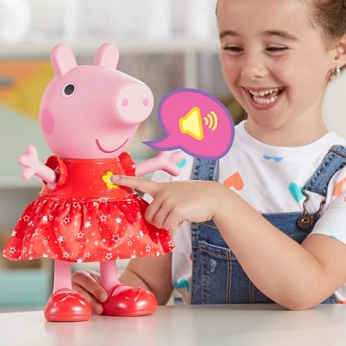 Peppa's Mud Puddle Party Doll - 30 cm Interactive German Version Ages 3+