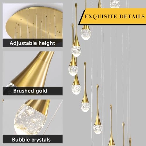 Spiral Stair Pendant Chandelier - 138''/350cm