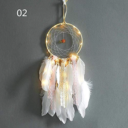 Dreamcatcher - Siderosphere, feathers, lines, wood beads.