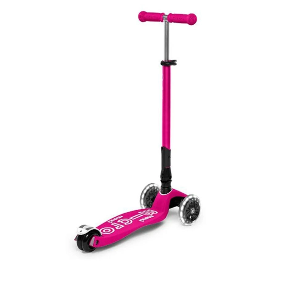 Maxi Deluxe 3-Wheel Kick Scooter – 120/80 mm LED Foldable