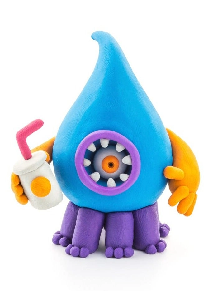 DIY Beasts Yollo, Violet, Fishka - Modelling Clay 3+ years 6 cans