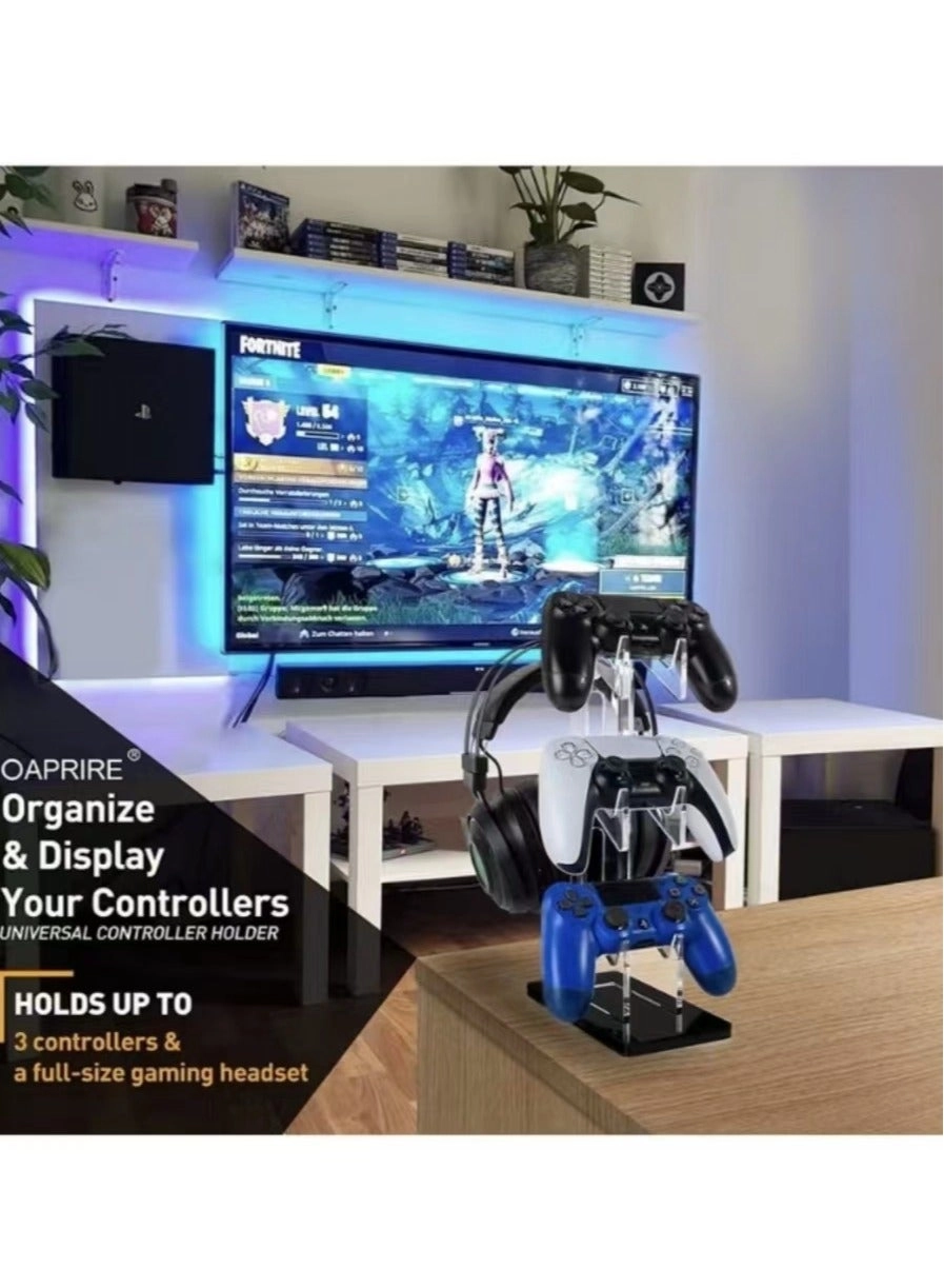 Controller Stand and Headset Holder - PS5 PS4 PS3 PS2 Xbox One Series X/S/Elite Switch Pro