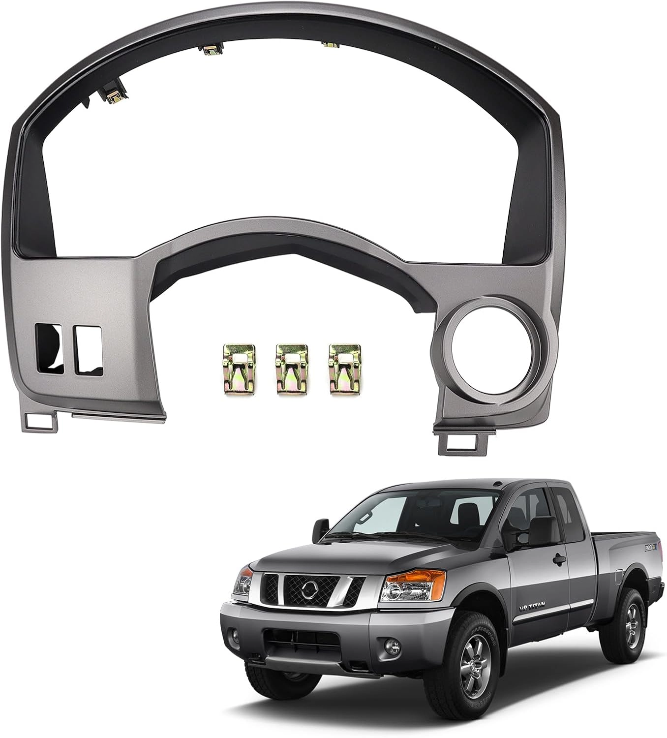 FEXON Instrument Cluster Dash Panel Gauge Cover - Nissan Titan Armada 2004-2006