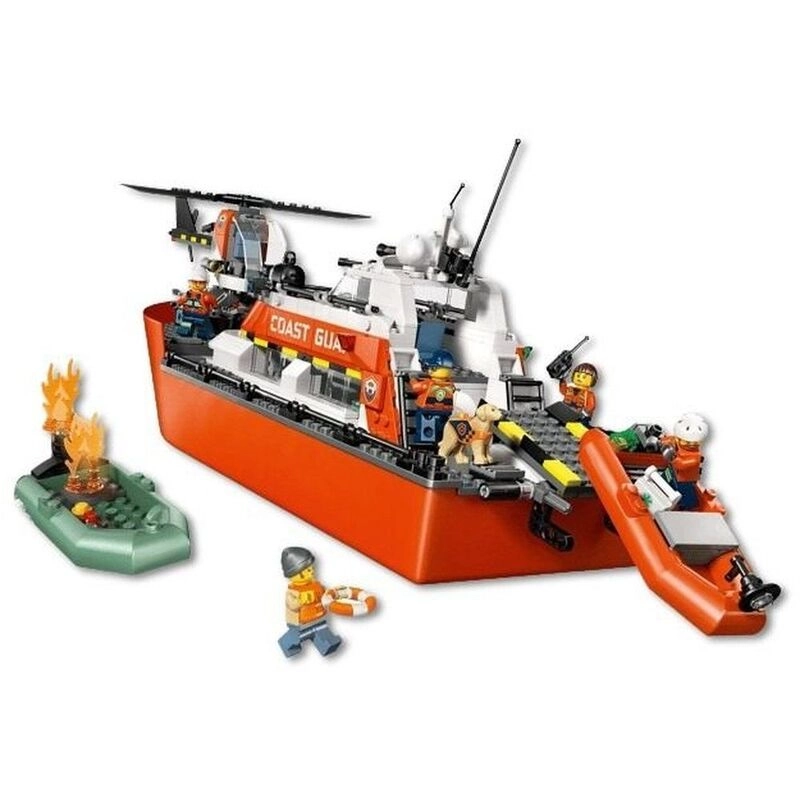 City Coast Guard Rescue Boat & Helicopter (60504)