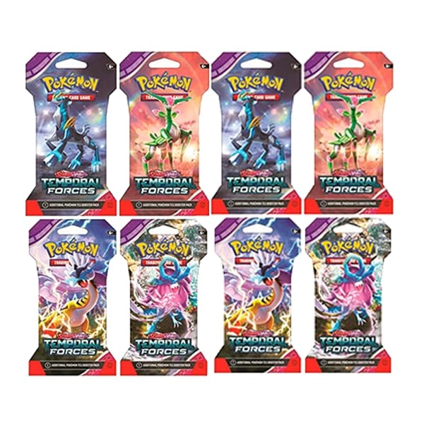 Pokmon Scarlet and Violet Temporal Forces Booster Pack - 8pcs