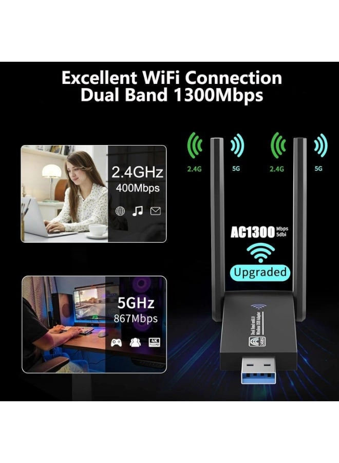 USB WiFi Adapter - 5.8GHz/2.4GHz USB 3.0 Wireless
