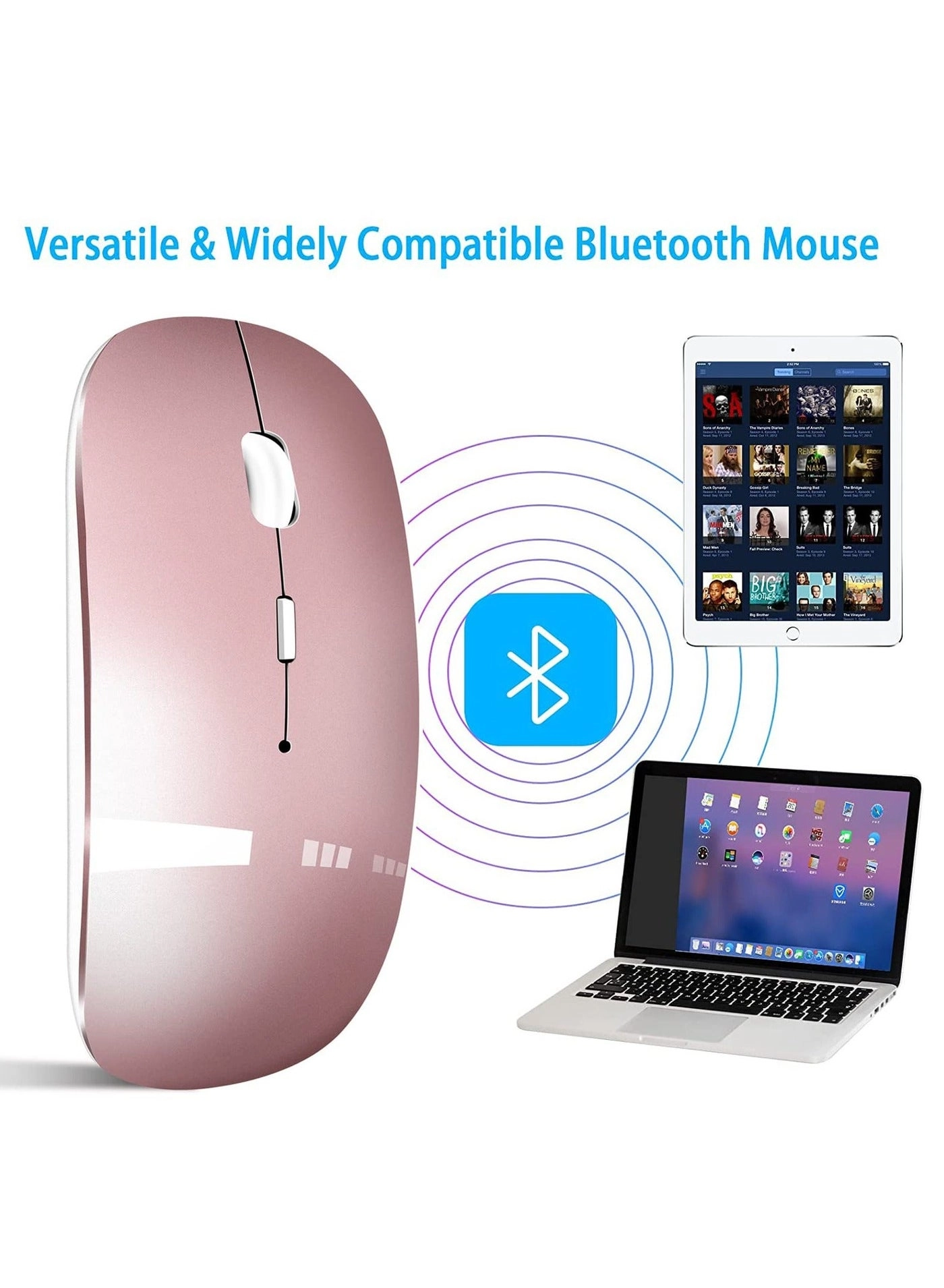 LED Rechargeable Slim Silent Mouse - Wireless