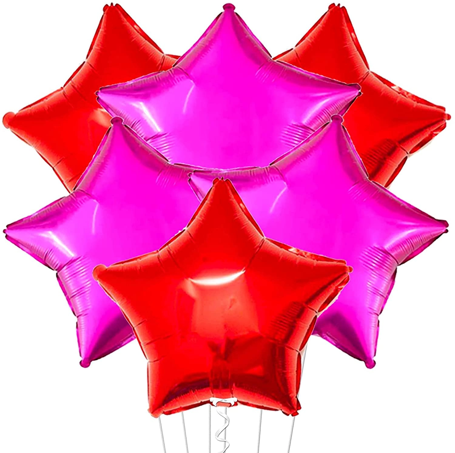 Star Foil Balloons - 6-Pieces Wedding Anniversary Birthday