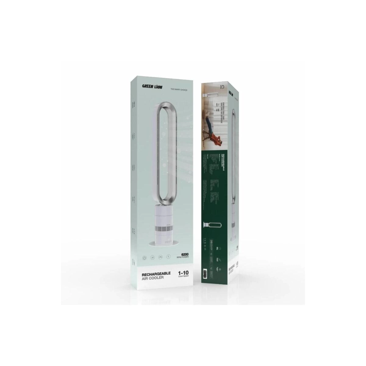 Smart Bladeless Fan - 8000mAh Battery 71° Oscillation
