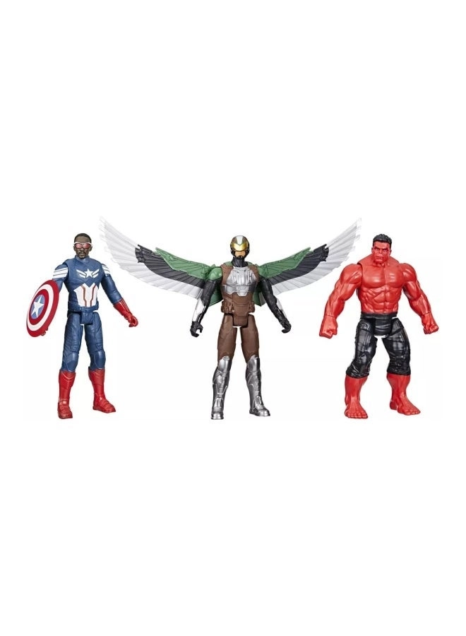 Hasbro Captain America + Marvel's Falcon + Red Hulk - Captain America: Brave New World
