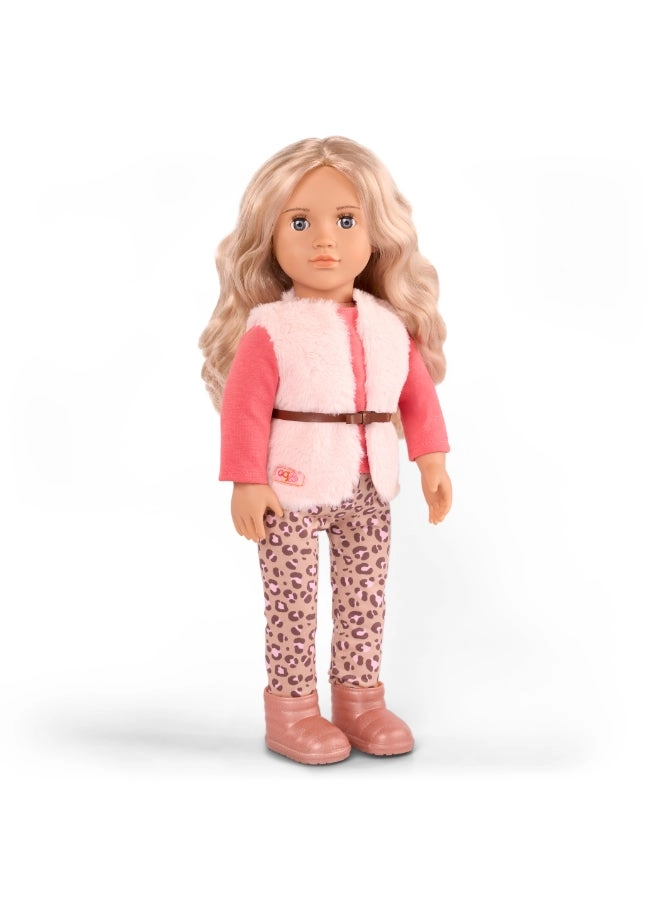 Kinsley Fashion Doll - 18-inch + Kenzi Shih Tzu Pup - 6-inch Ages 3+