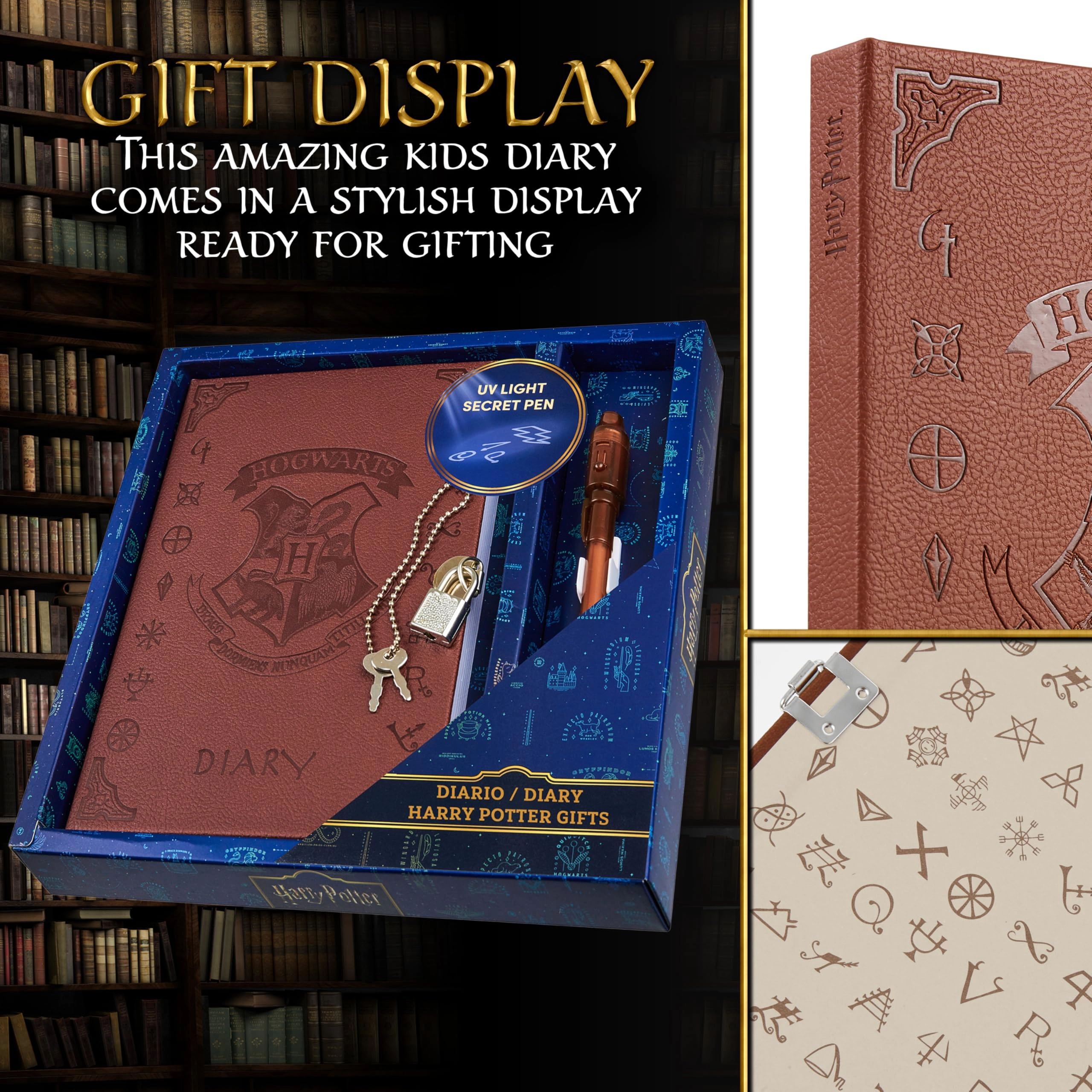 Lockable Diary with UV Invisible Ink Pen