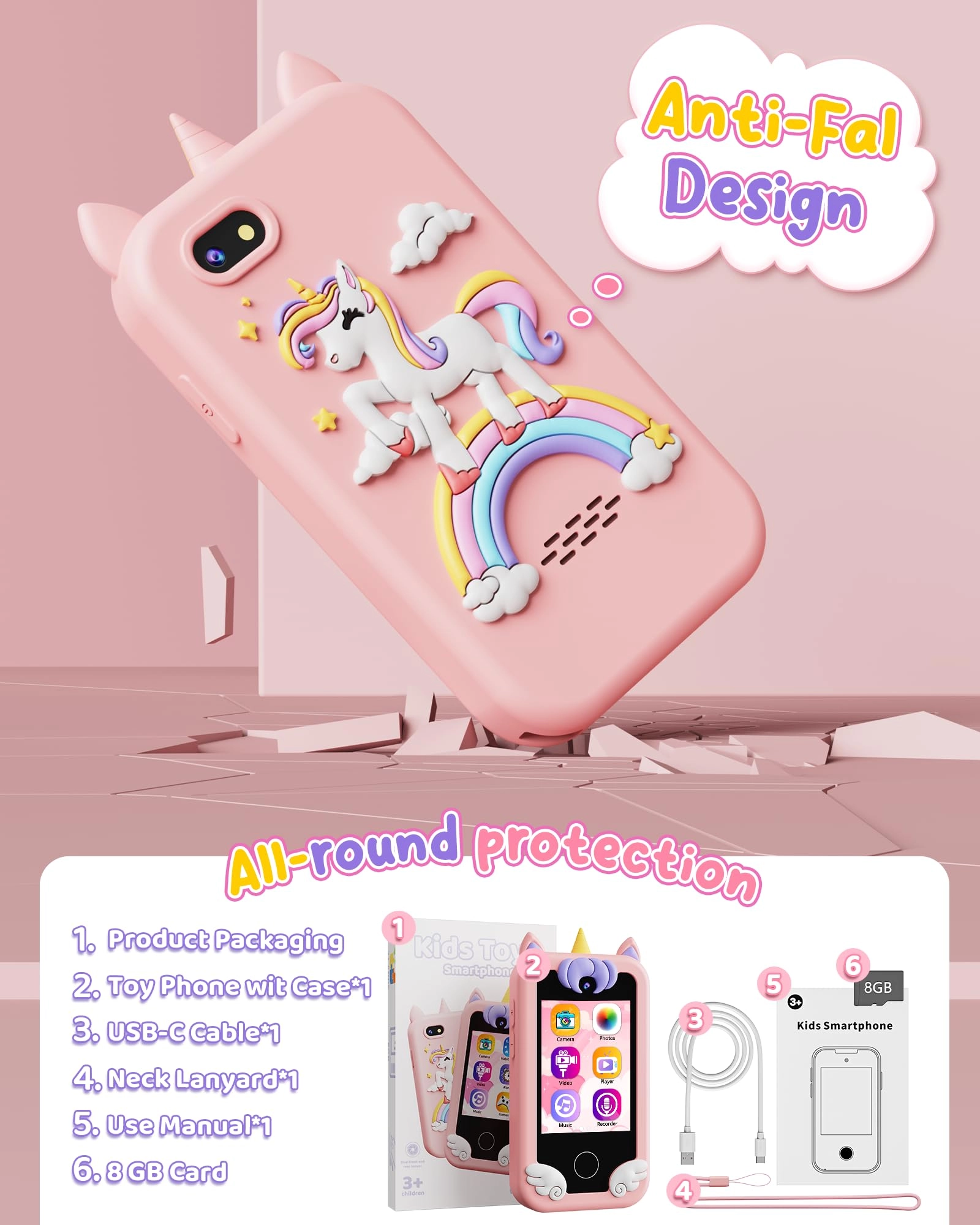 kokodi Kids Smart Phone Toy Unicorn - 3 years+