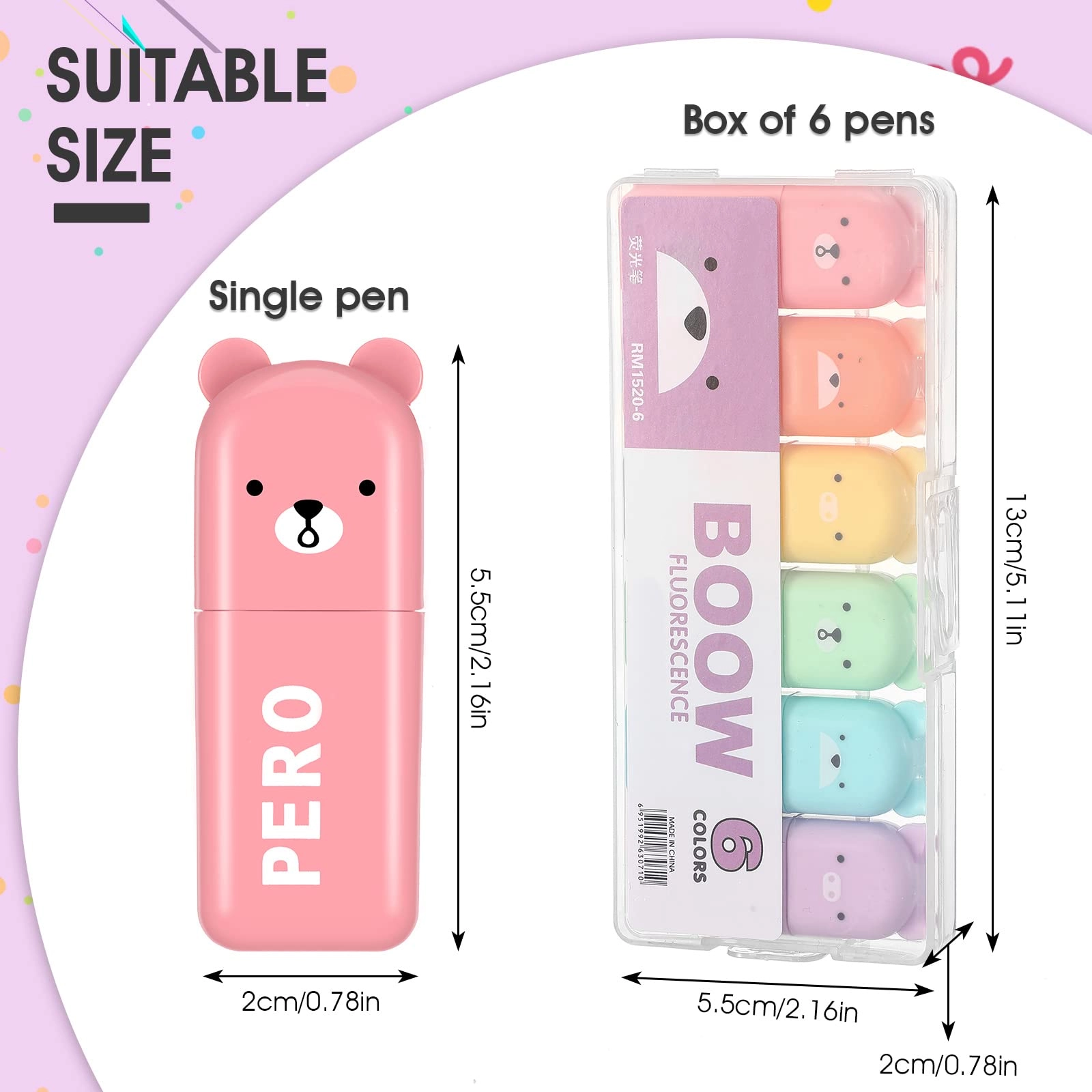 Cute Mini Bear Highlighter - Blue Chisel
