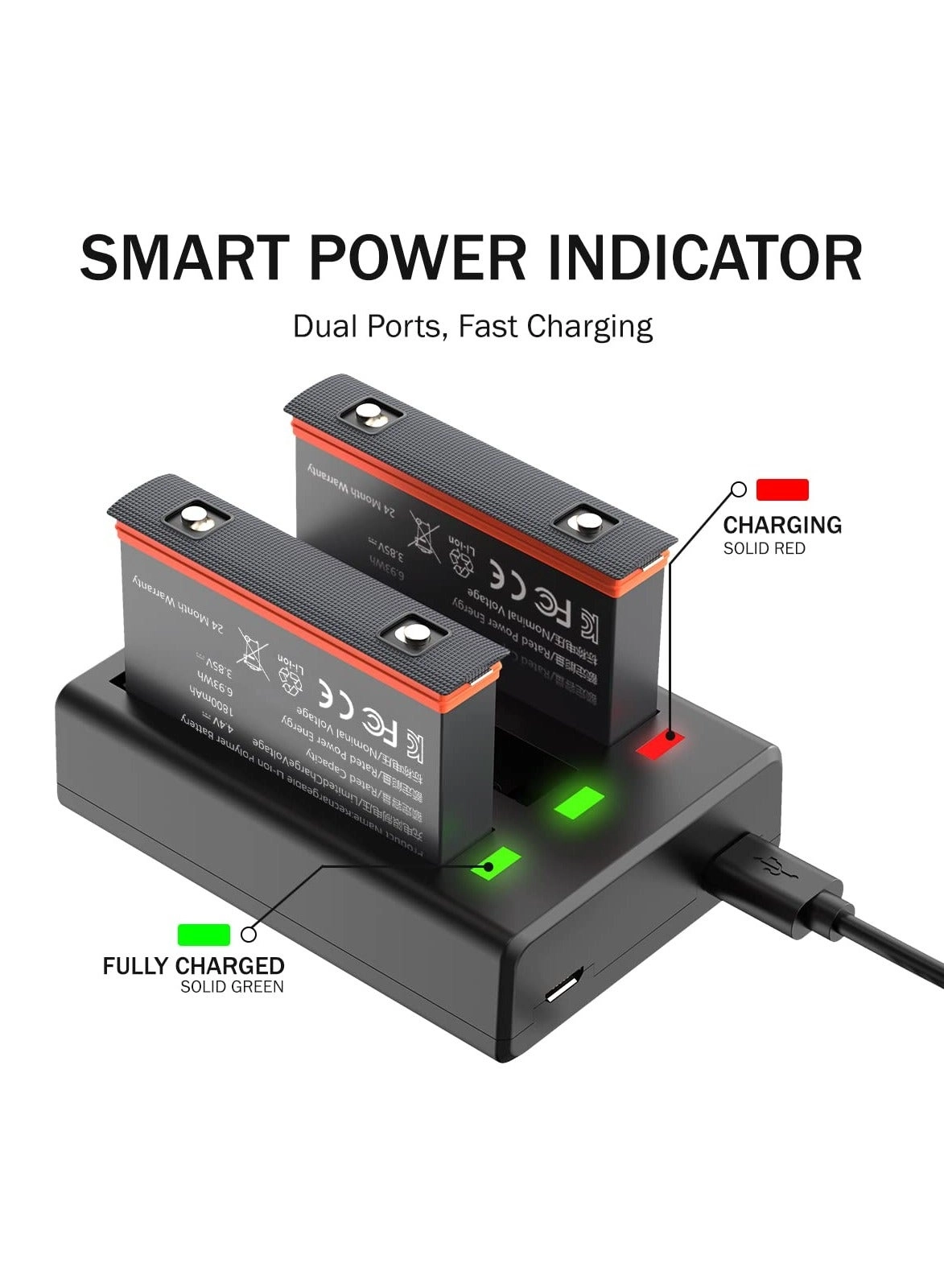 IS360X3B - 1800mAh + 3-Channel Fast Charge Hub