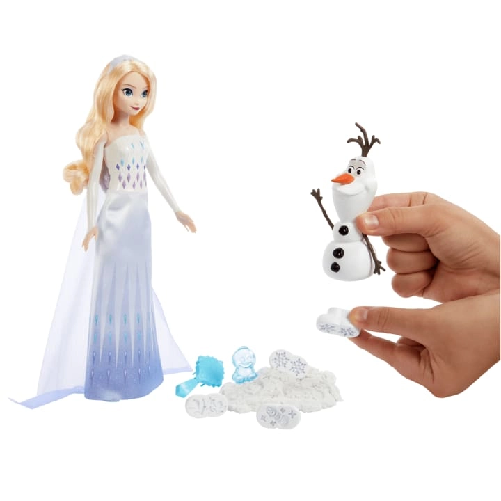 Elsa Fashion Doll - Frozen 2 + Olaf Figure - Snow Dough Stamper Ages 3+