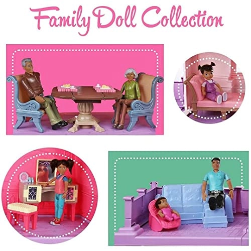Sweet Li'l Family Dollhouse People - Set of 9 Plastic Ages 3+