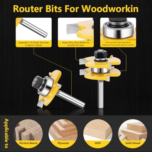 Router Bits - 1/4'' (6.35mm) 2Pcs
