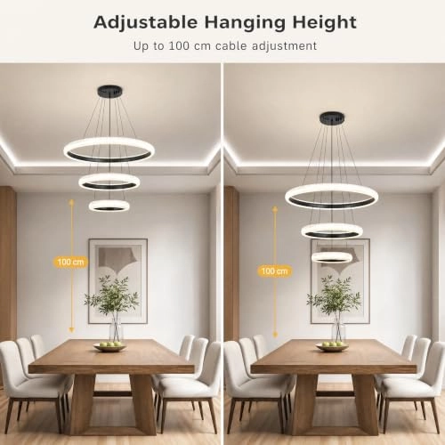 Modern LED Bedroom Chandelier - up to 100 cm