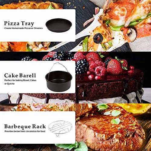Cake Barell + Pizza Tray + BBQ Rack - Stainless steel 3pcs/set