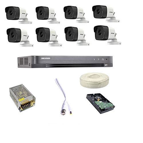 ADI HONEYWELL 8CH Turbo HD DVR + Bullet Camera + 2TB Hard Drive + CCTV Cable + Power Supply - 8 Cameras 5 MP