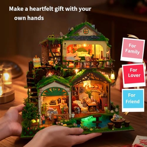 Miniature Wooden Dollhouse Furniture Kit - Creative Room 1:24