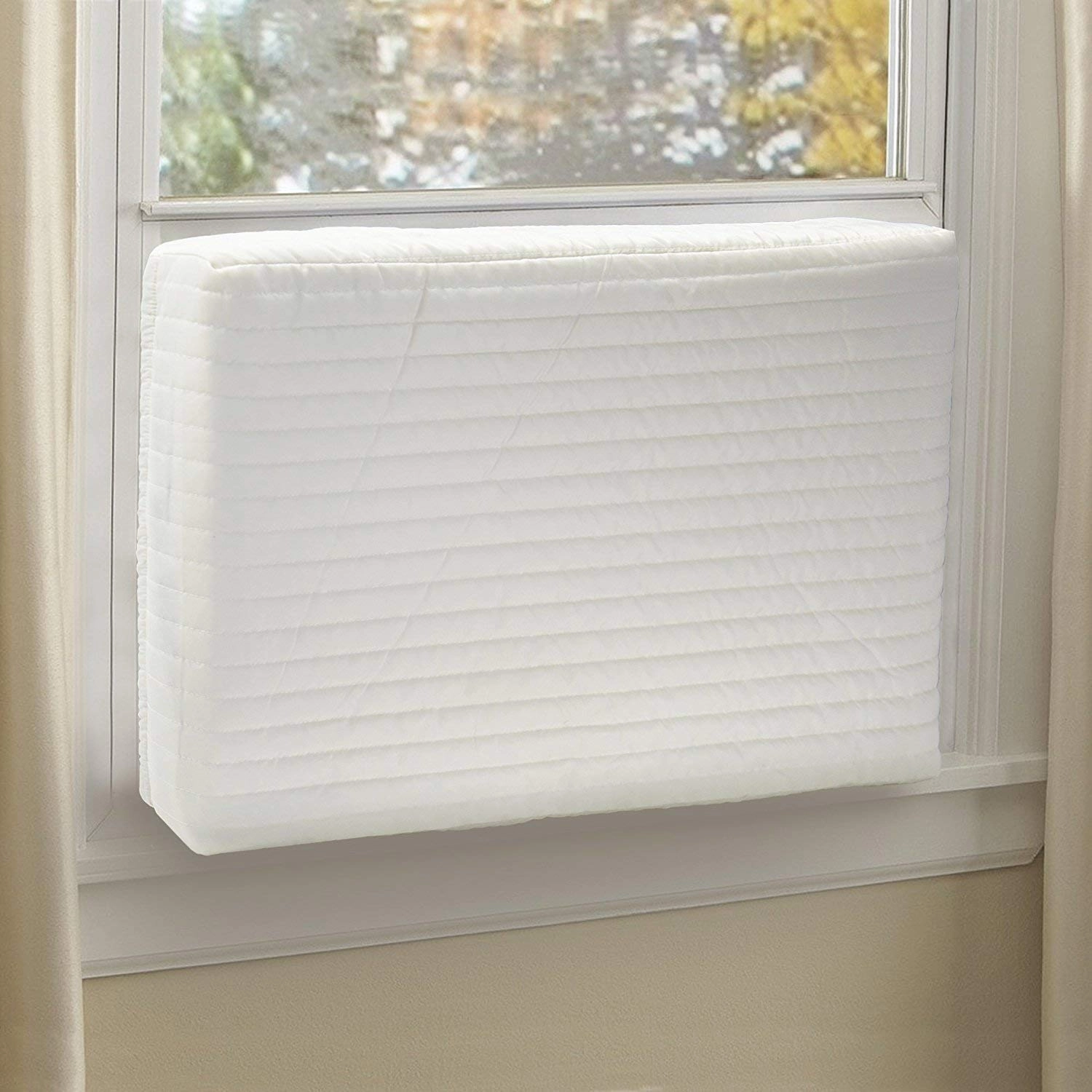 Jeacent Indoor Air Conditioner Cover - Fits Most 3,000 - 5,000 BTU Window Air Conditioner Units