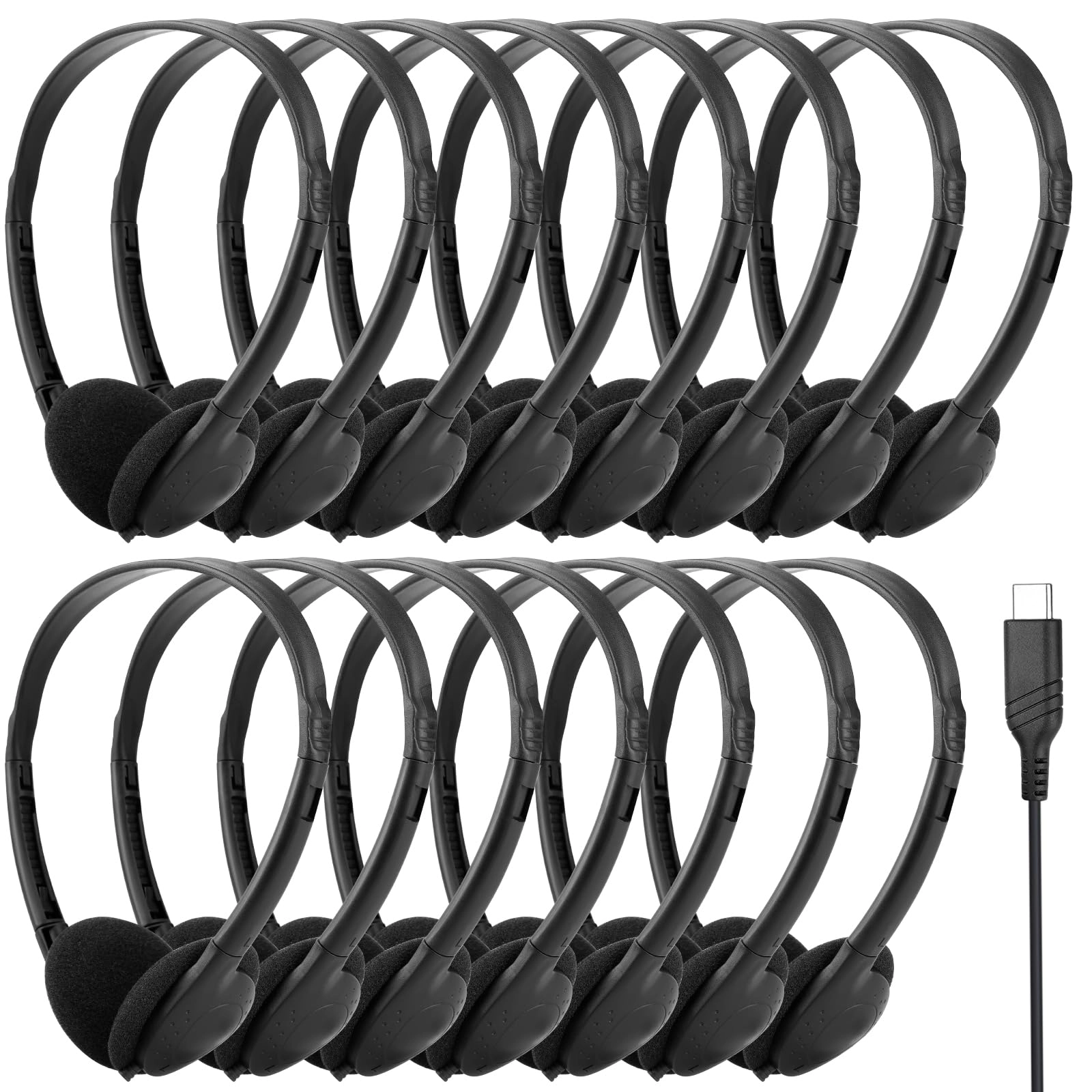 TJZXGUI USB Type C Kids Wired Headphone 25 Pack