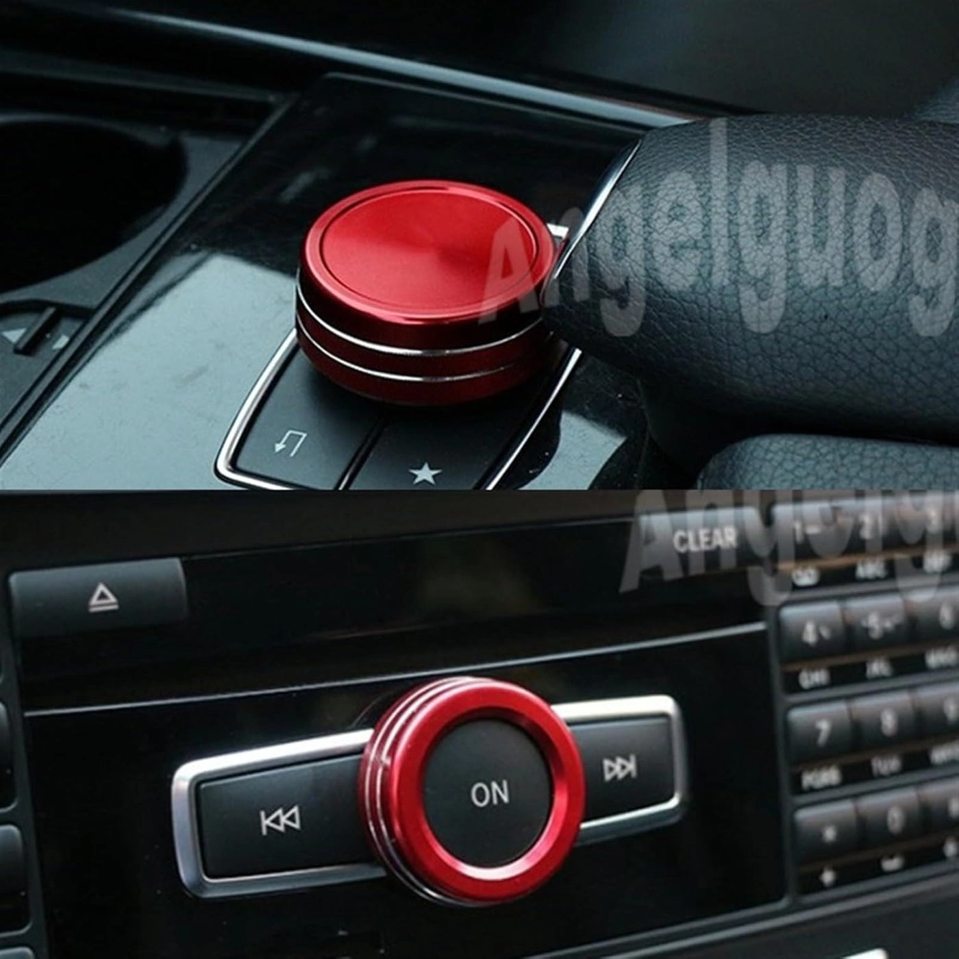 Car Multimedia Control Knob Cover - Applicable for A B CLA GLA GLE ML GL C W204 Class Silver